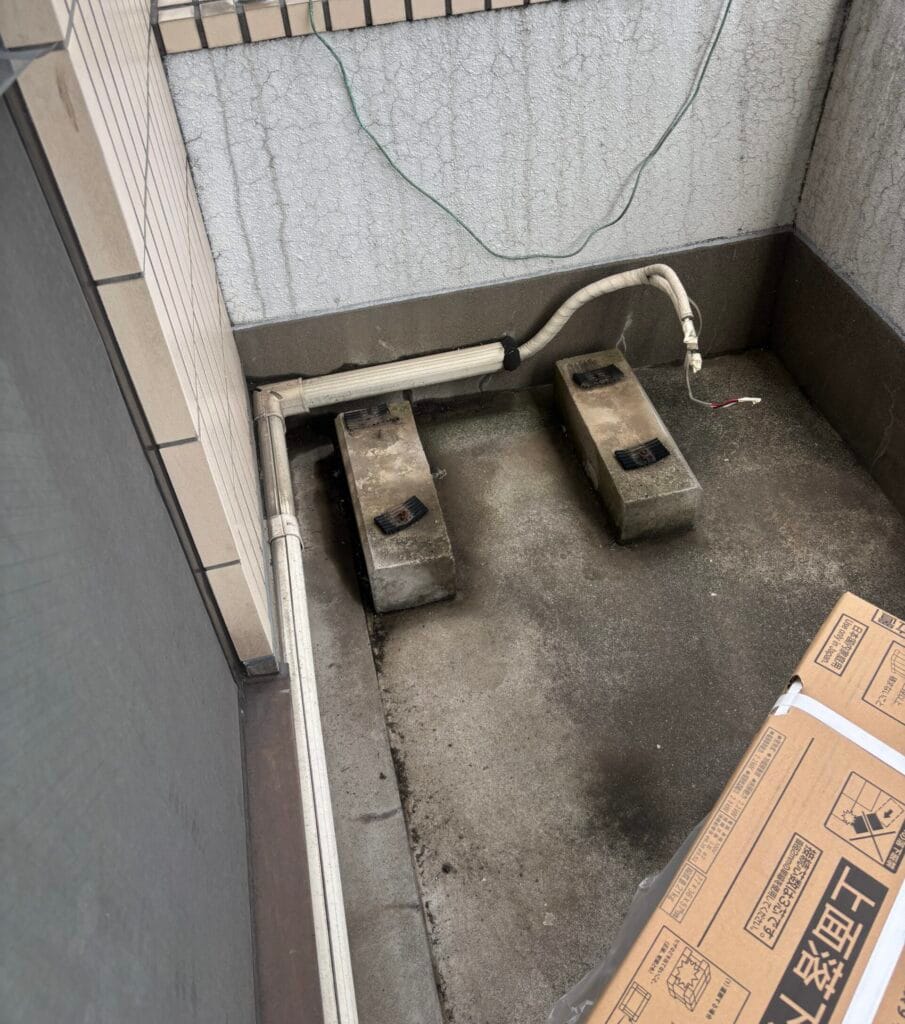 家庭用エアコン室外機設置場所