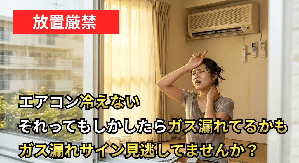 エアコンガス漏れ緊急対応