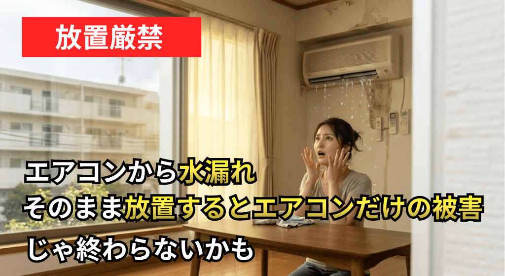 エアコン水漏れ修理対応